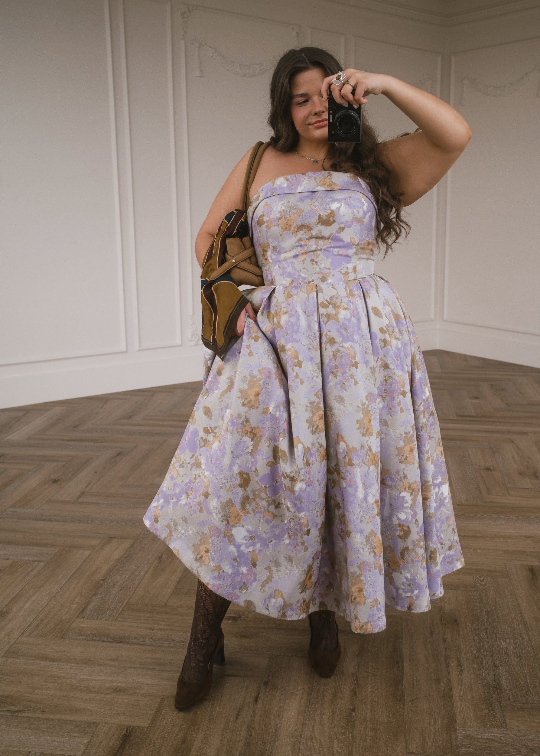 Anastelle Strapless Jacquard Dress - Image 8