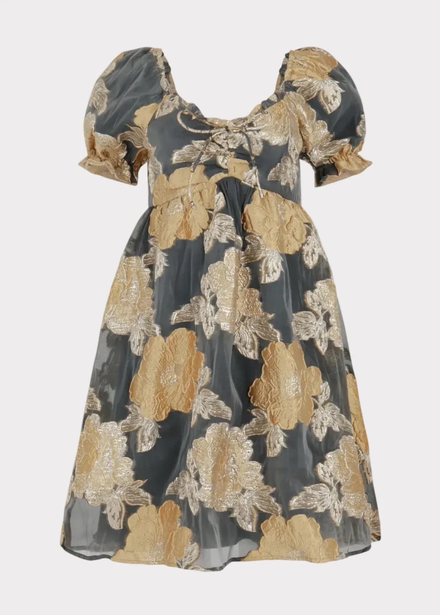 Beaumont Grey Gold Dress - Image 2