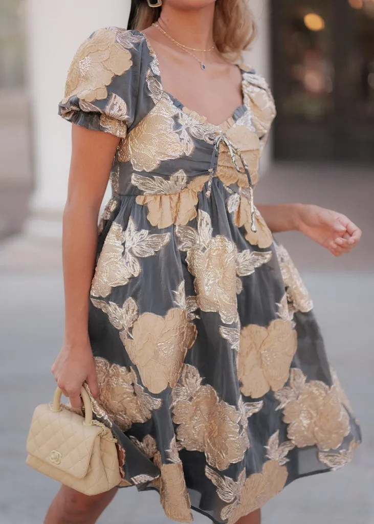 Beaumont Grey Gold Dress - Image 5