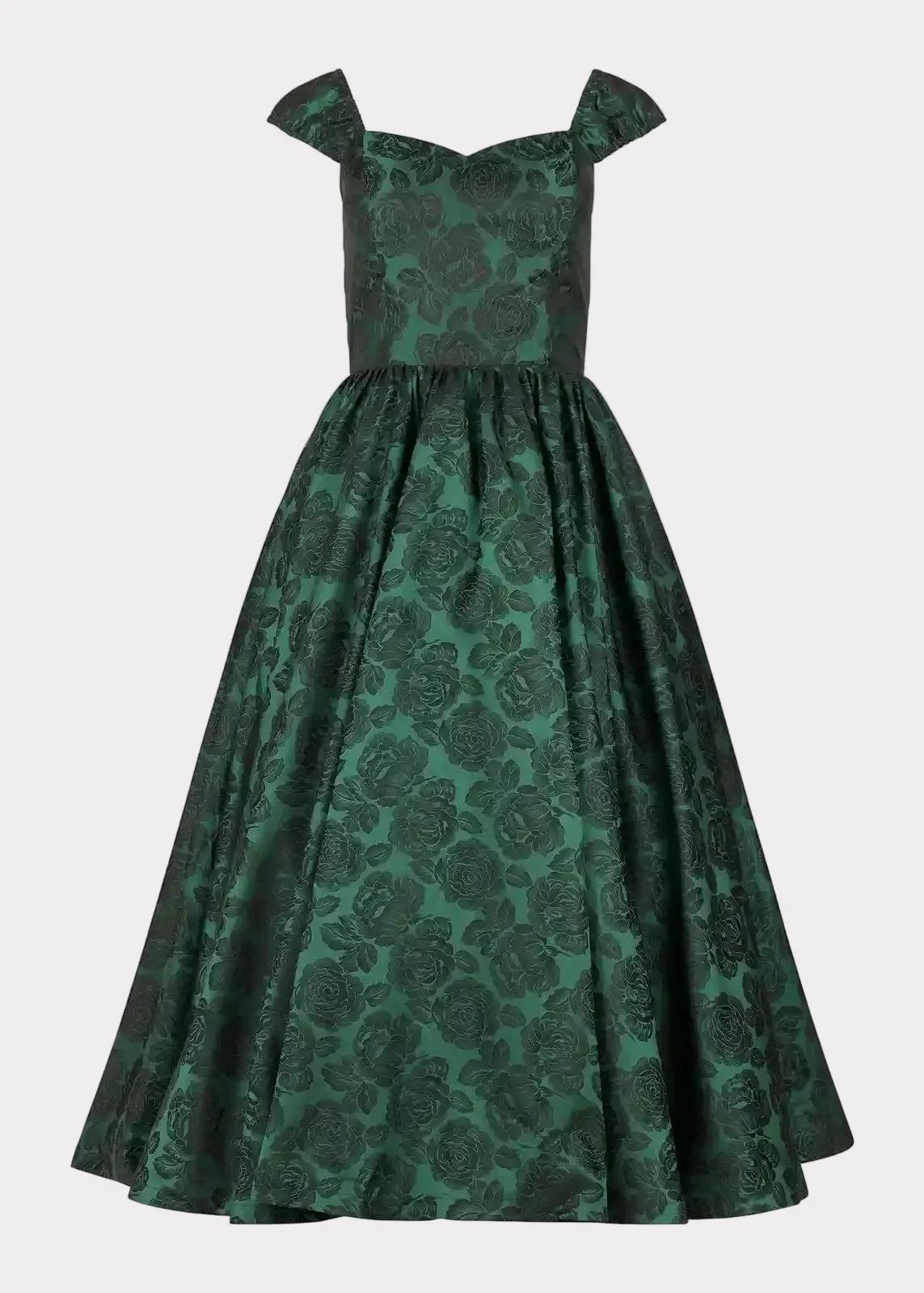 Campbell Floral Print Corset Midi Dress - Green - Image 2