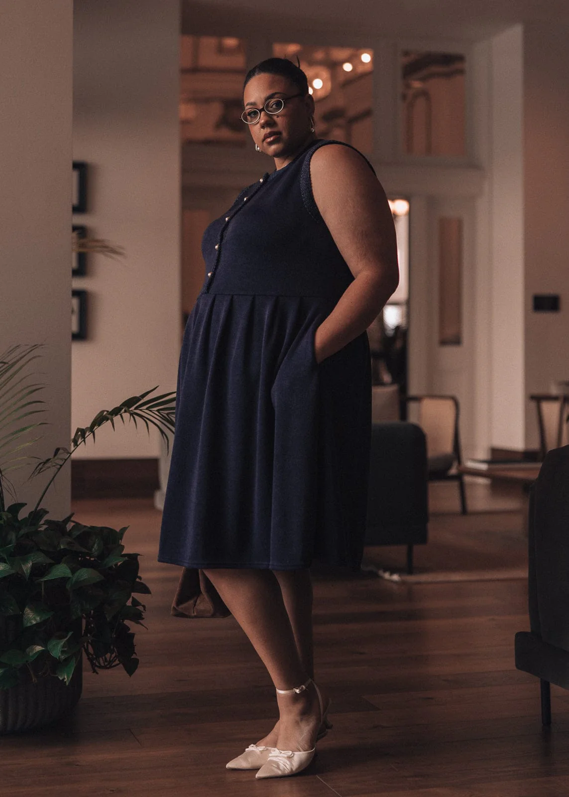 Carrie Dress - Navy - Image 11
