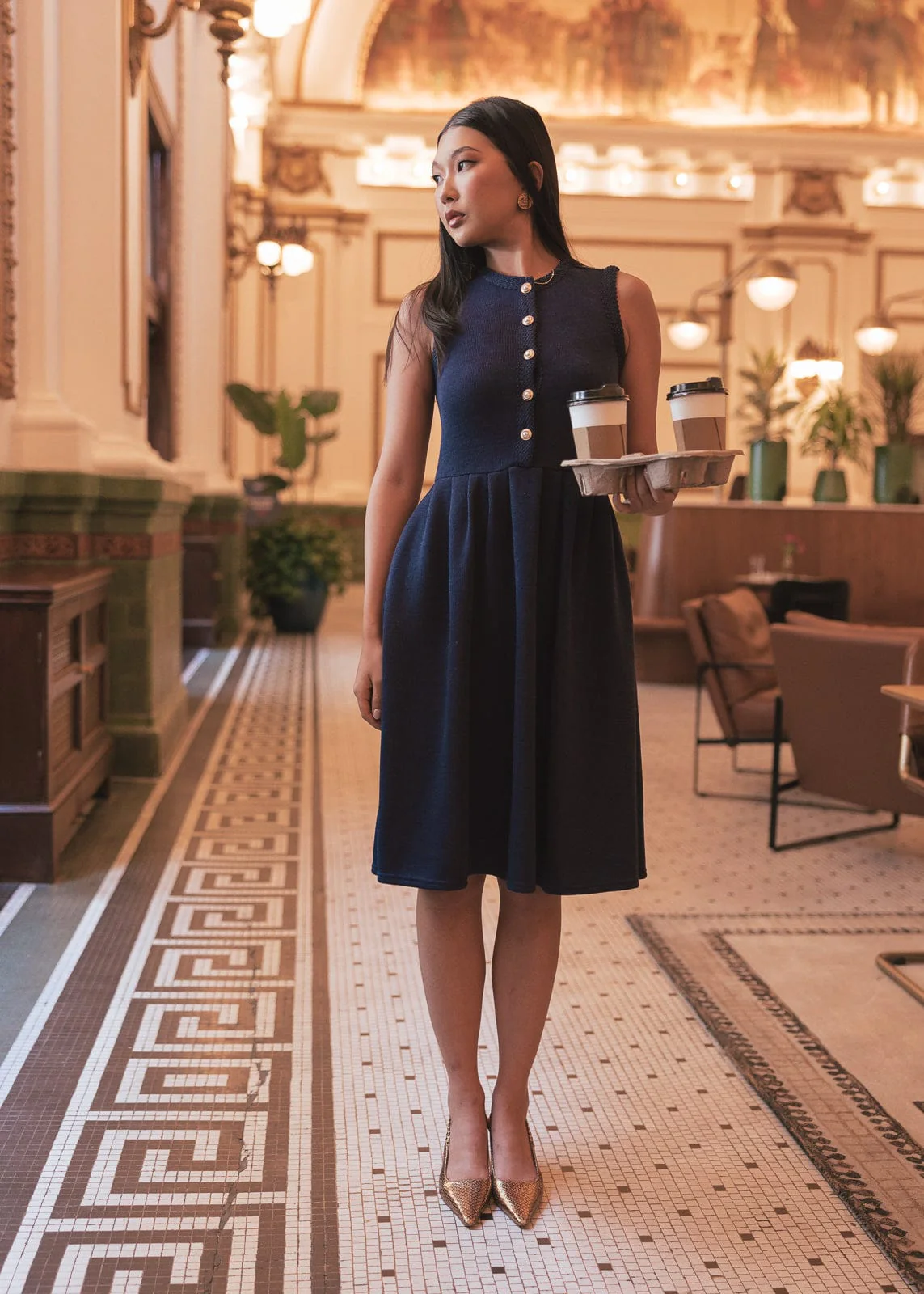 Carrie Dress - Navy - Image 12