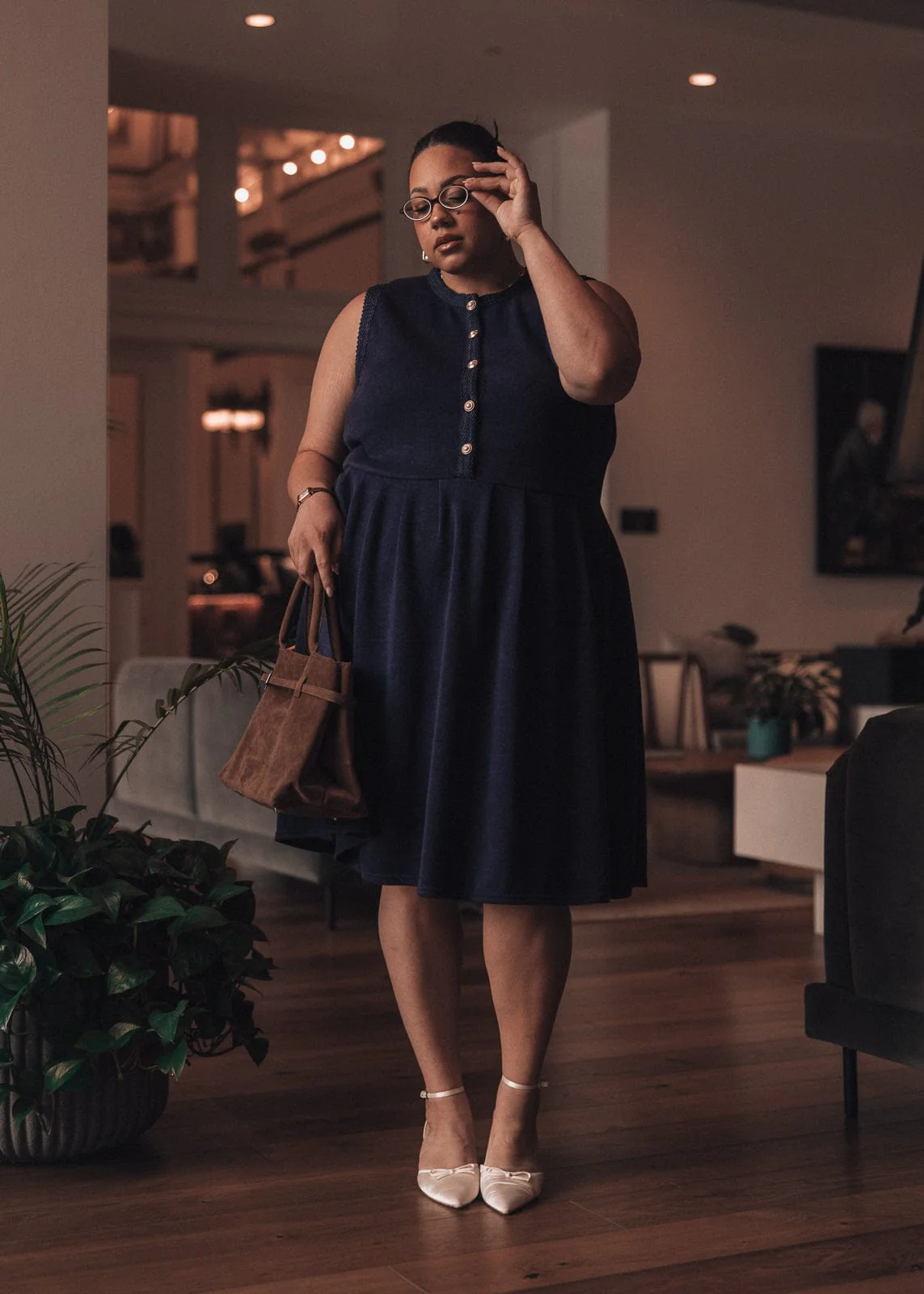 Carrie Dress - Navy - Image 3