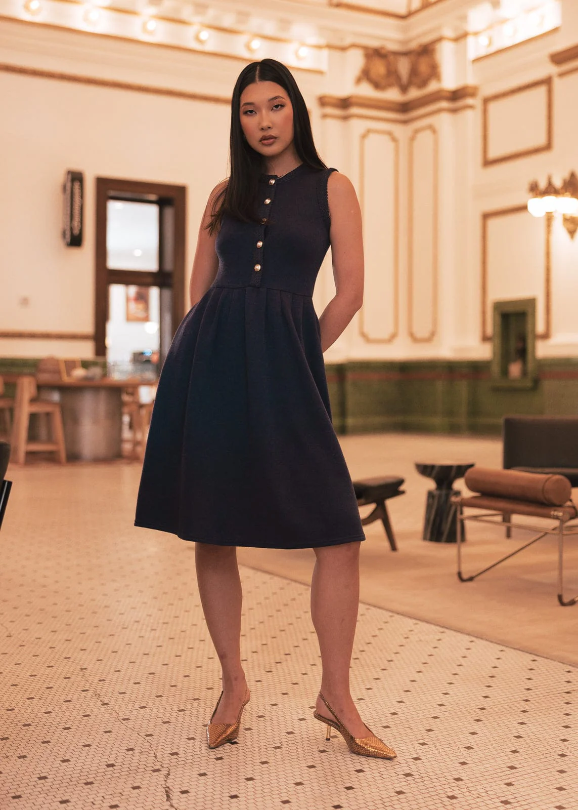 Carrie Dress - Navy - Image 6