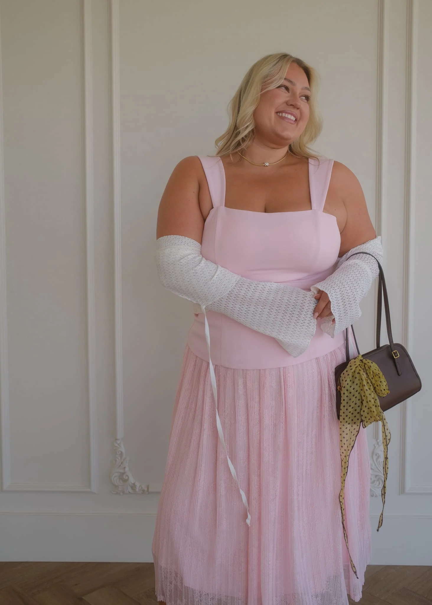 Jackie Peplum Belted Dress - Pink - Image 4