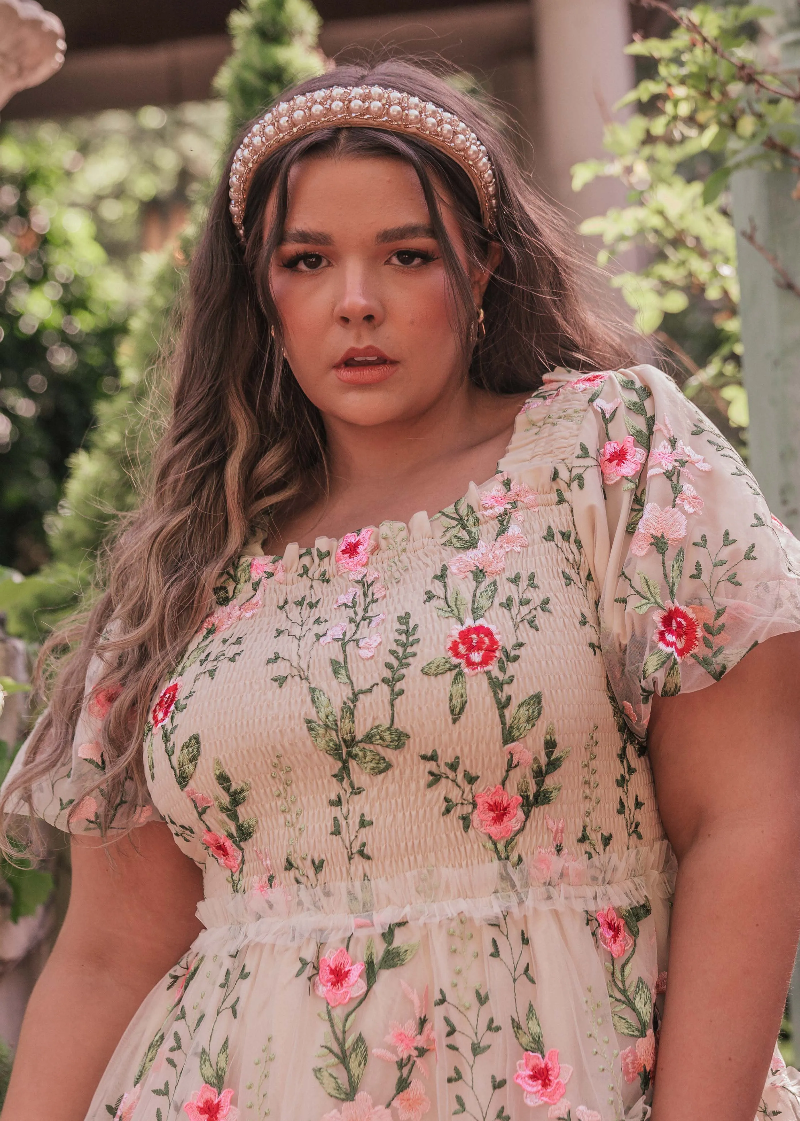 Rose Dress Midi - Cream - Image 12